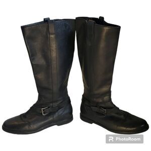 Cole Haan Black Leather Riding Boots Women's Size 7